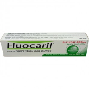Fluocaril dentifrice menthe bi-fluore 250 mg 125 ml