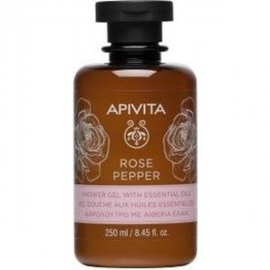Apivita rose pepper gel douche aux huiles essentielles 250ml