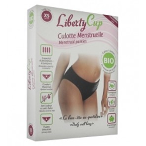 Liberty cup culotte menstruelle bio noires lot de 2 X/S 34-36